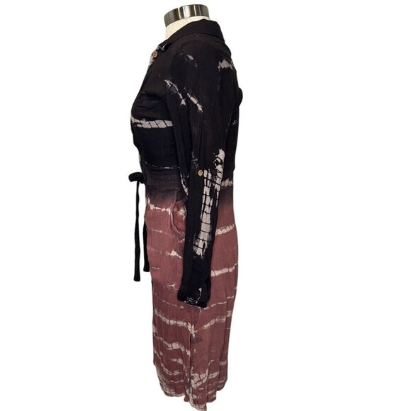 J. GEE Women's Dress Size Small Muli Color Long Sleeve Tie Waist - Picture 3 of 15